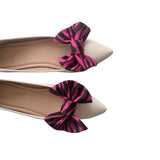 Pink Zebra Print Shoe Bow Clips