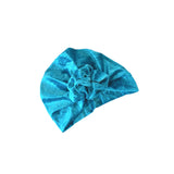 turquoise velvet hat