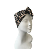 Wide Pin Up Leopard Print Tie Up Headband