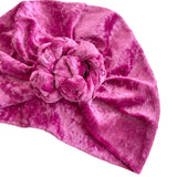 Cerise Pink Crushed Velvet Head Wrap