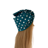 Teal Polka Dot Wired Headband