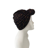 Black Floral Turban