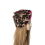 Leopard and Pink Wired Headband