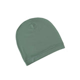 Green beanie hat on a white background