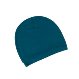 Teal swim cap on a white background