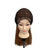 Black lace headscarf