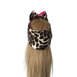 Leopard and Pink Wired Headband