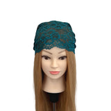Teal lace headscarf 