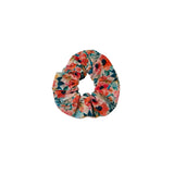 Floral patterned scrunchie on a white background
