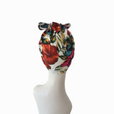 white floral turban