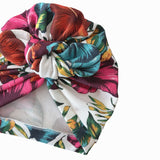 white floral turban
