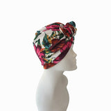 white floral turban