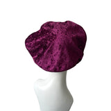 wine red velvet hat