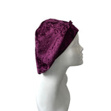 wine red velvet hat