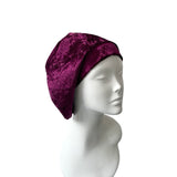 wine red velvet hat