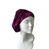 wine red velvet hat