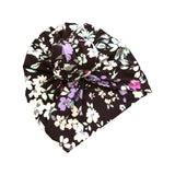 Oversized Floral Knot Turban Hat for Women