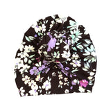 Oversized Floral Knot Turban Hat for Women