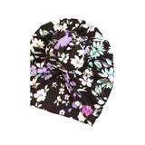 Oversized Floral Knot Turban Hat for Women