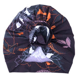 Floral print turban hat for women