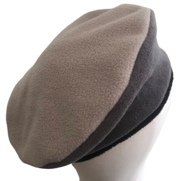 Grey Soft Fleece Floppy Women's Beret for Her