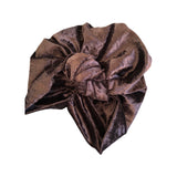 Black Vintage Style Knotted Luxury Velvet Hair Turban for Women