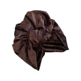 Black Vintage Style Knotted Luxury Velvet Hair Turban for Women