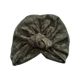 Dark Green Summer Fashion Lace Hair Turban 
