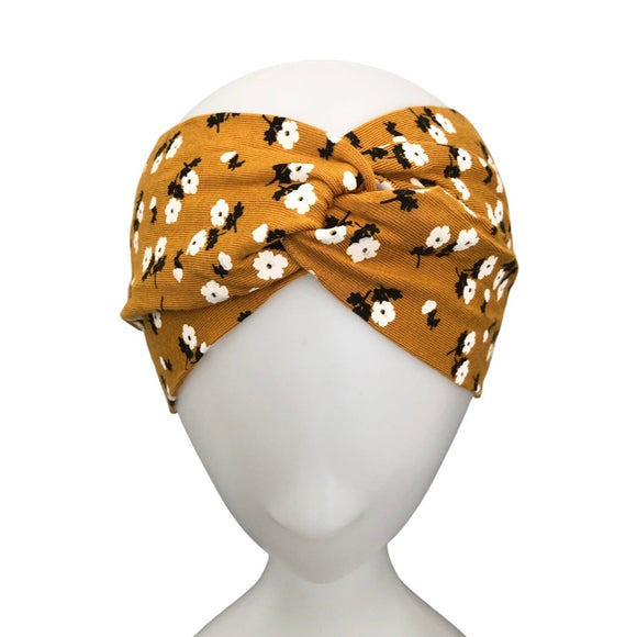 Floral Mustard Adult Fashion Headband