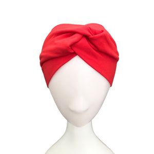 Red Wide Twisted Running Headband for Women