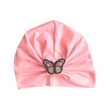 Pink Women's Spring Turban Head Wrap Hat 