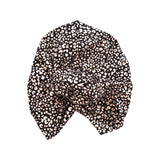 Black Leopard Print Hair Turban for Women