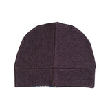 Denim Blue Patterned Cotton Beanie Cap for Women