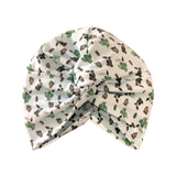 Mint Green Cacti Print Twisted Hair Turban for Women