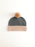 Charcoal Grey Beanie Hat Women