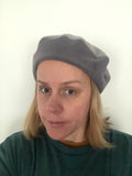 Grey Soft Fleece Floppy Women's Beret for Her